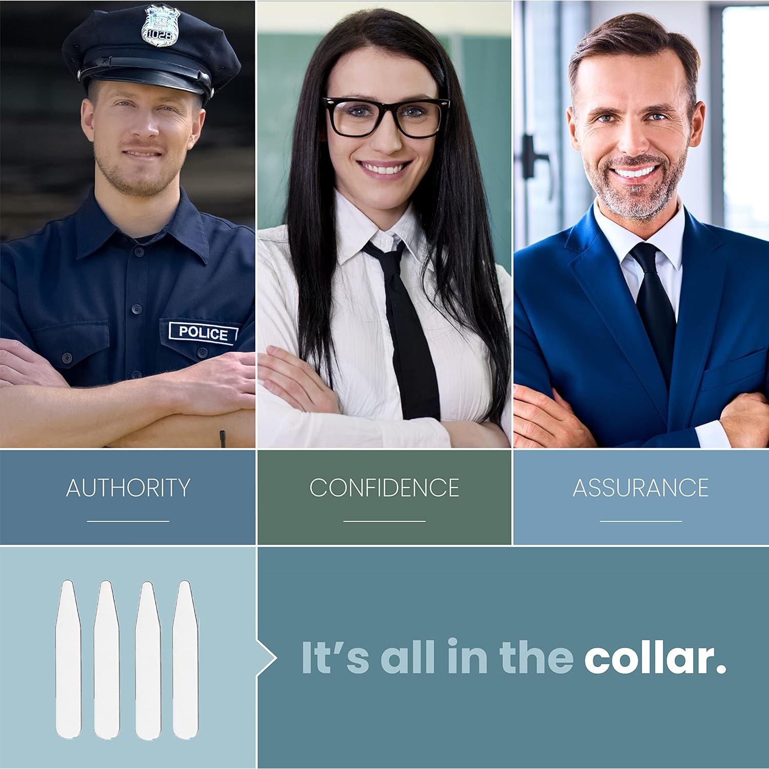 40 Varillas de Cuello de Metal Kosyak para Camisas de Hombre