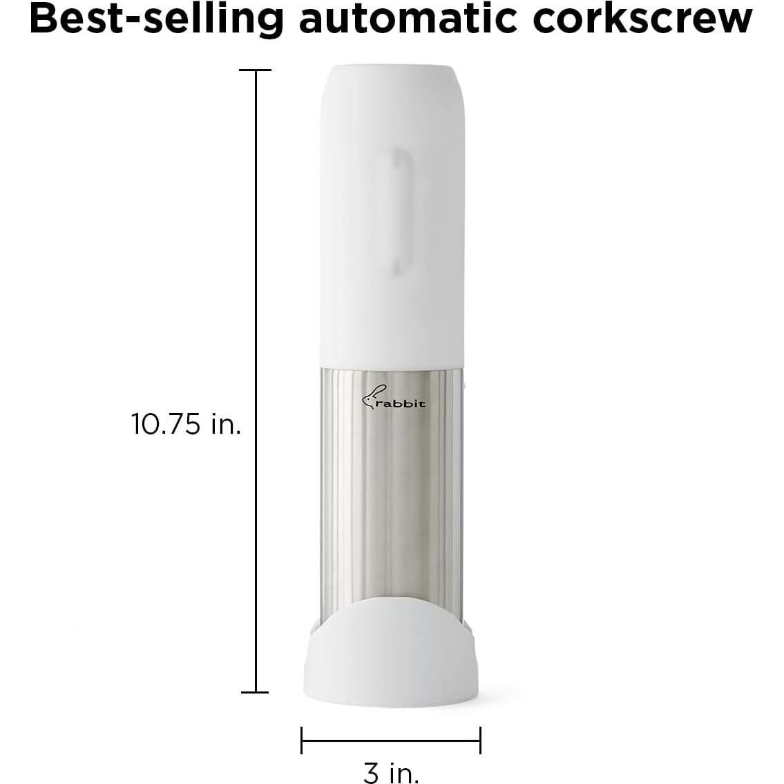 Abridor de Vino Eléctrico Rabbit Compacto con Cortador Integrado