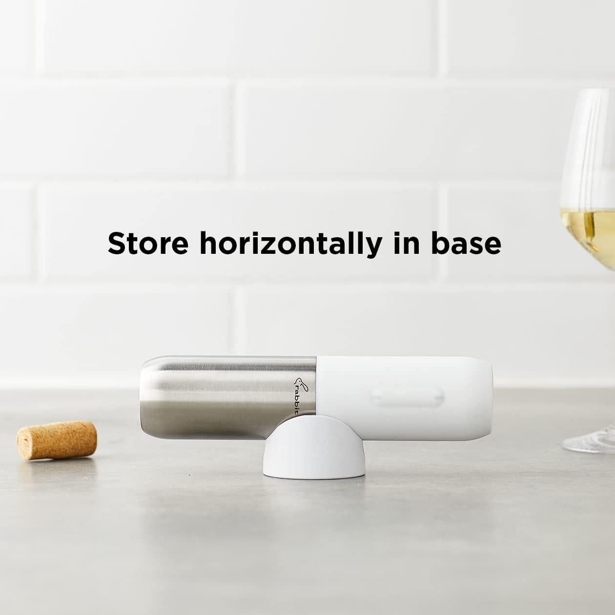 Abridor de Vino Eléctrico Rabbit Compacto con Cortador Integrado