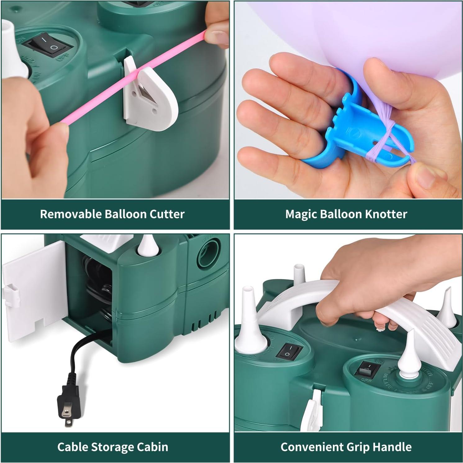 Bomba de Aire Eléctrica LooLaa 3-en-1 para Globos y Flotadores