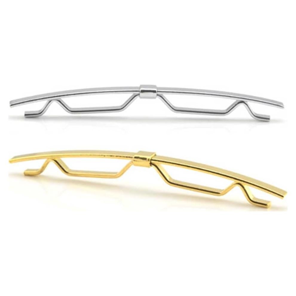 Pin de Barrita para Corbata Metal 2 Pcs Oro y Plata Teensery
