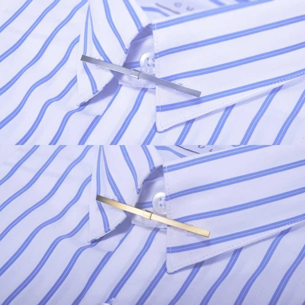 Pin de Barrita para Corbata Metal 2 Pcs Oro y Plata Teensery