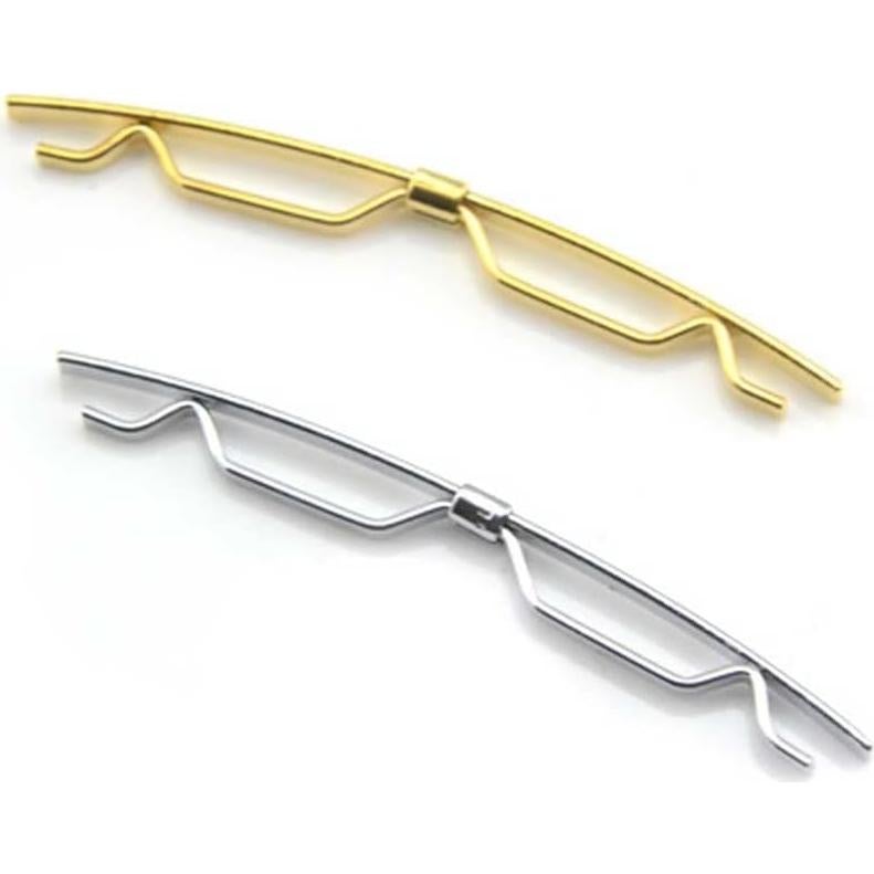 Pin de Barrita para Corbata Metal 2 Pcs Oro y Plata Teensery