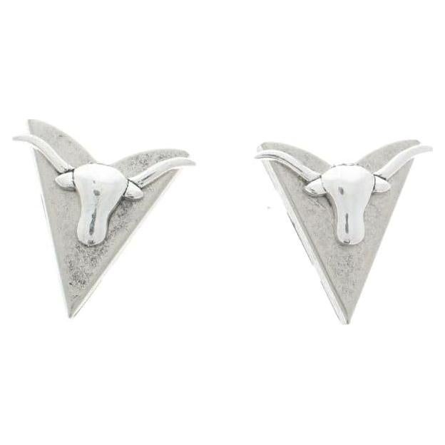 Puntas de Collar Longhorn Plateadas Unisex - Hechas en EE. UU.