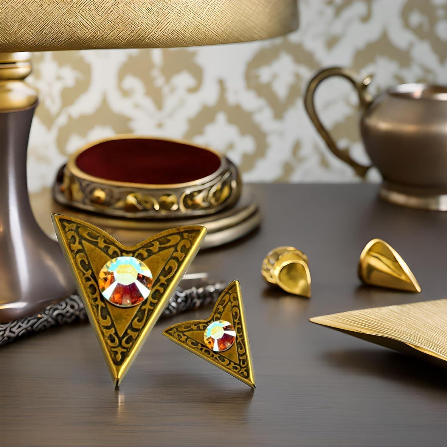 Puntas de Collar de Piedra Ámbar HHH - Acabado en Latón