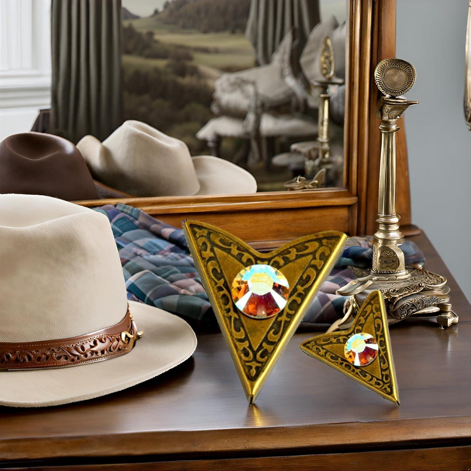 Puntas de Collar de Piedra Ámbar HHH - Acabado en Latón