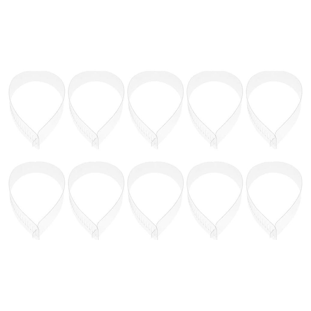 50 Tiras de Soporte para Cuello de Camisa Ciieeo PVC Blancas