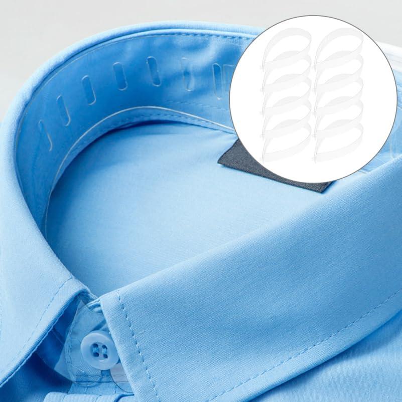 50 Tiras de Soporte para Cuello de Camisa Ciieeo PVC Blancas
