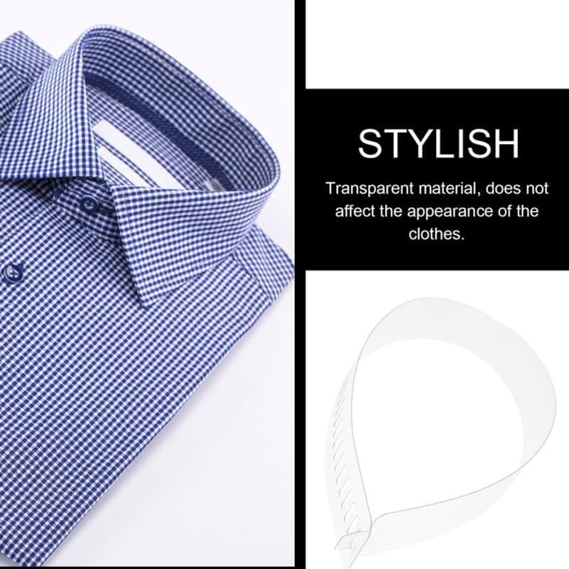 50 Tiras de Soporte para Cuello de Camisa Ciieeo PVC Blancas