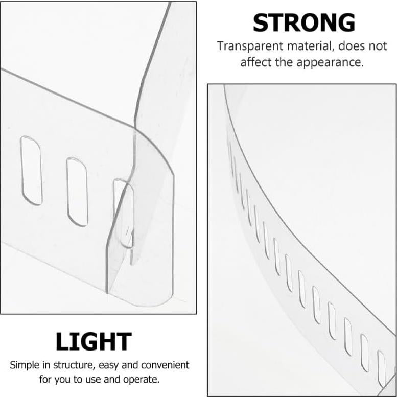 50 Tiras de Soporte para Cuello de Camisa Ciieeo PVC Blancas