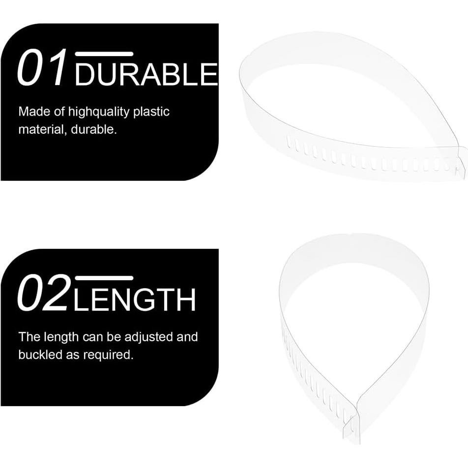 50 Tiras de Soporte para Cuello de Camisa Ciieeo PVC Blancas