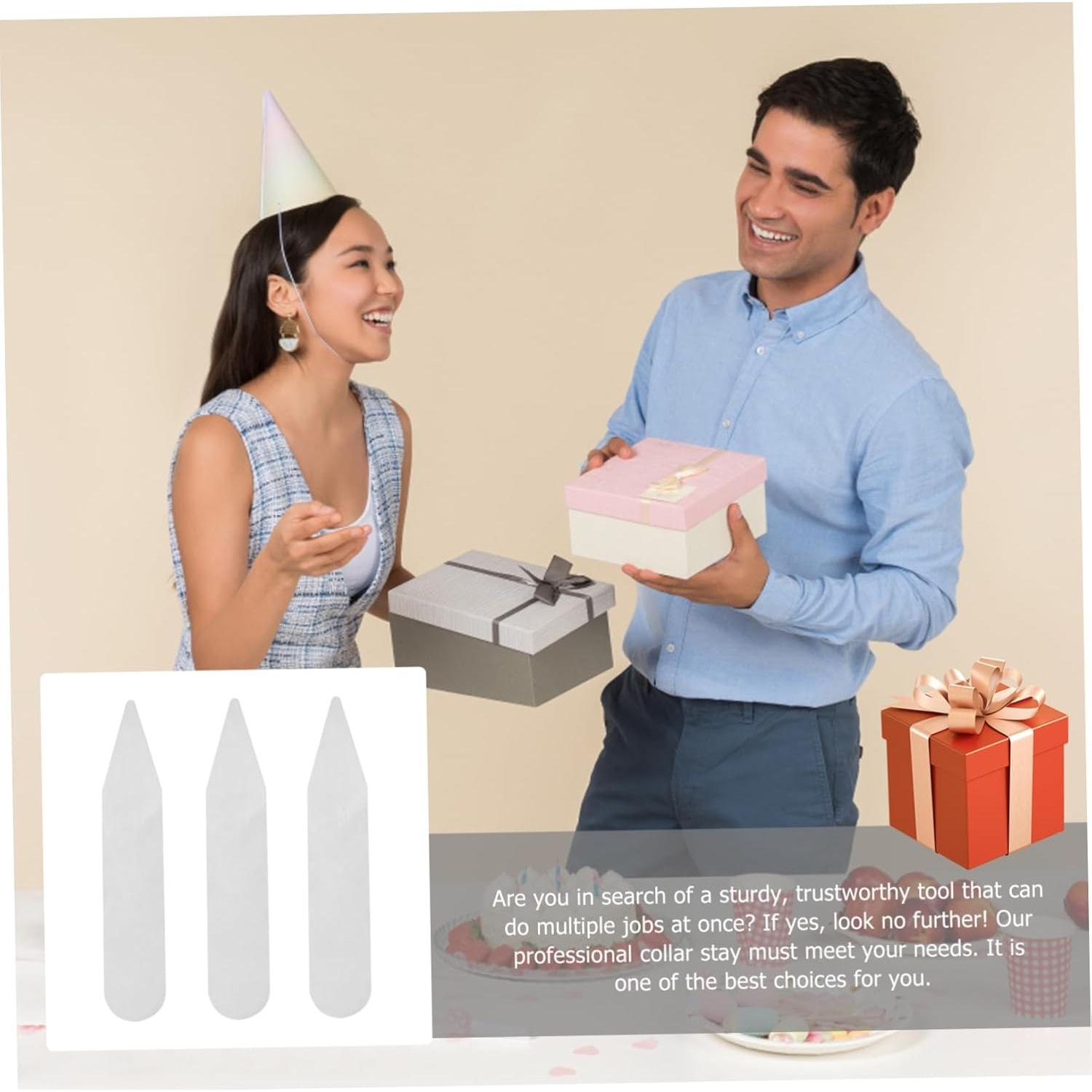 300 Soportes de Cuello de Camisa PACKOVE - Plástico Transparente