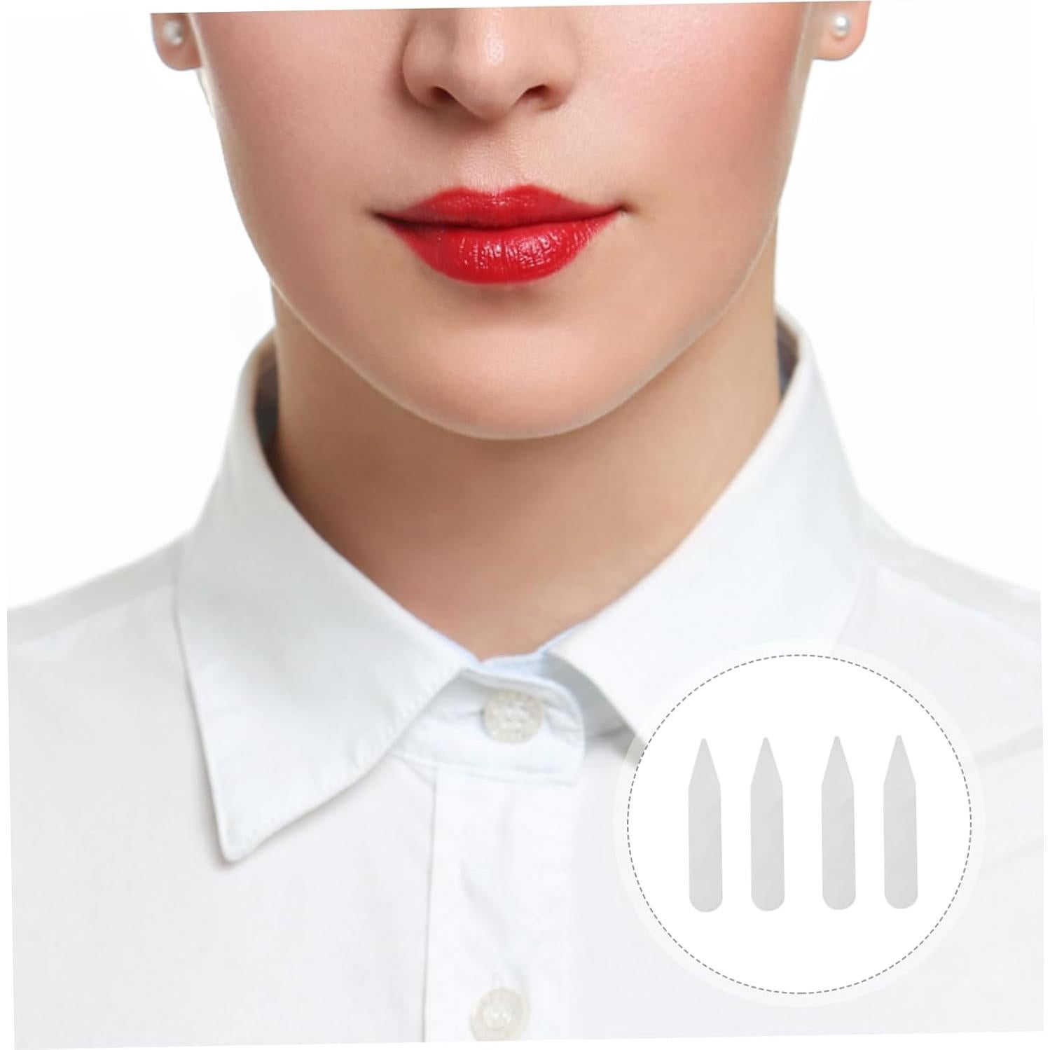 300 Soportes de Cuello de Camisa PACKOVE - Plástico Transparente