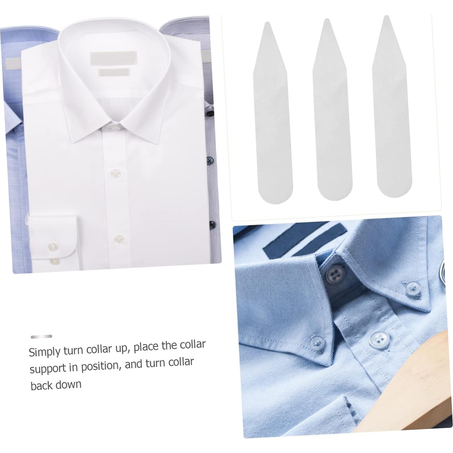 300 Soportes de Cuello de Camisa PACKOVE - Plástico Transparente