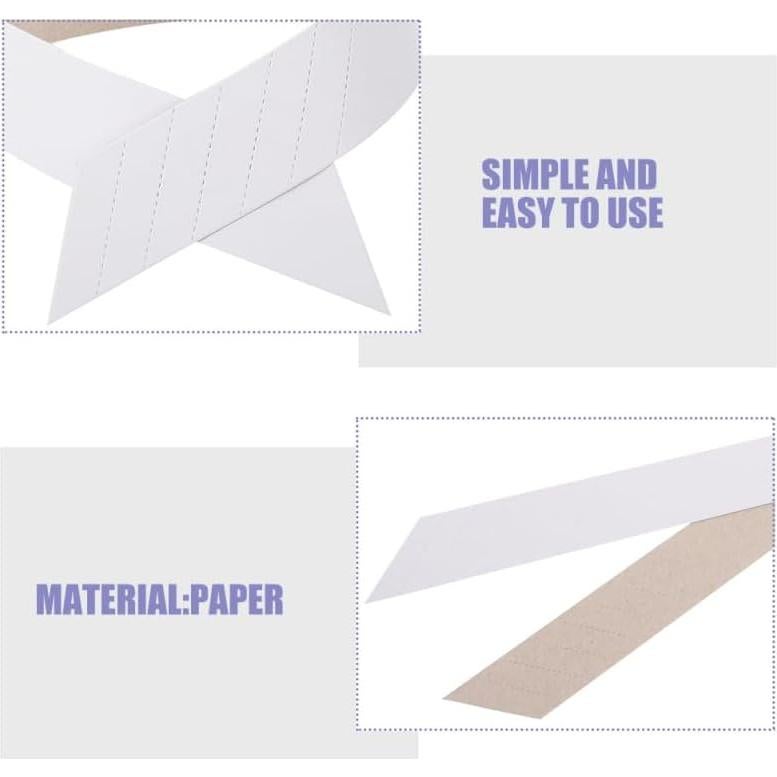 BESPORTBLE Tiras de Cuello de Papel 200 Pcs para Camisas