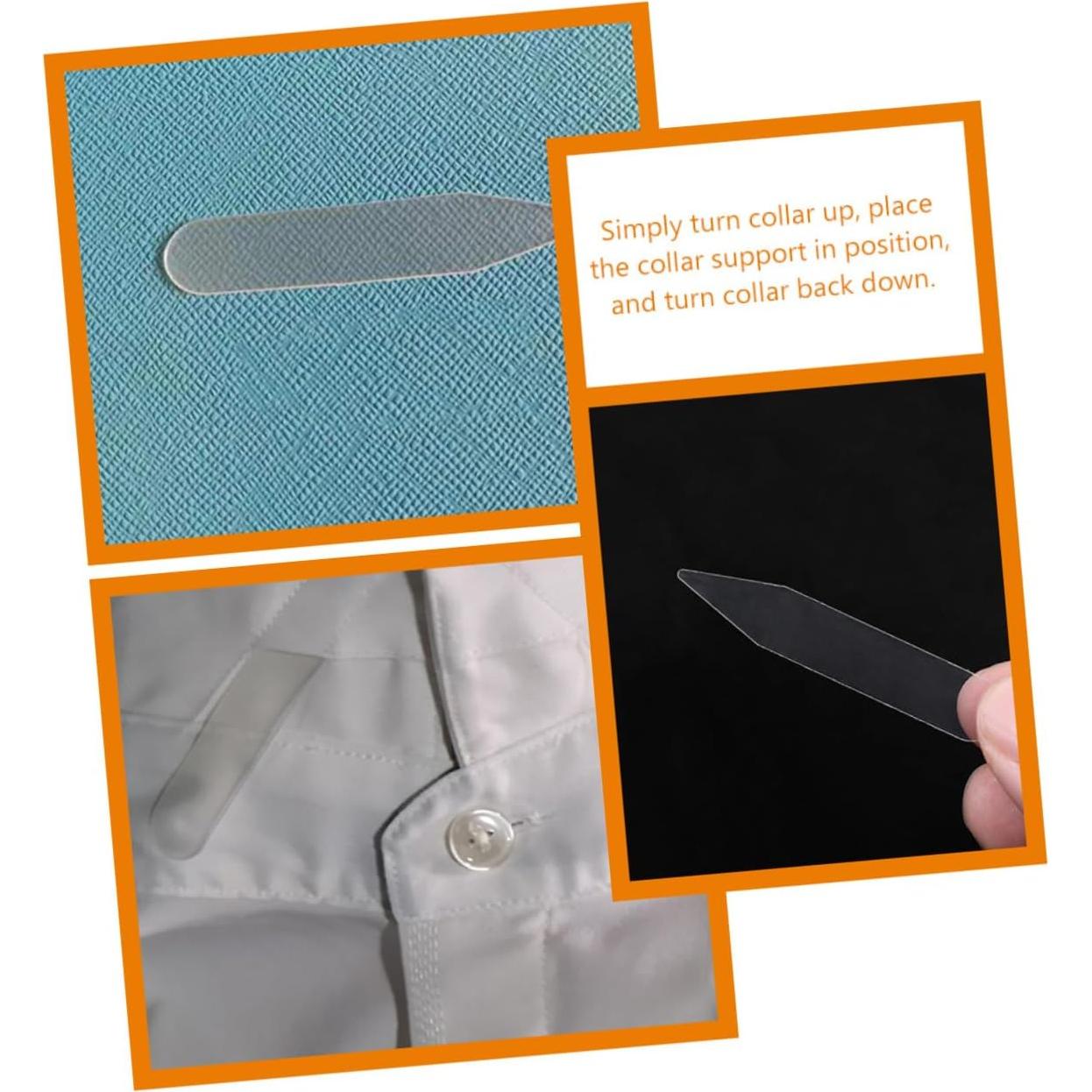 Insertos de Cuello de Camisa BESTYASH 200pcs Transparentes