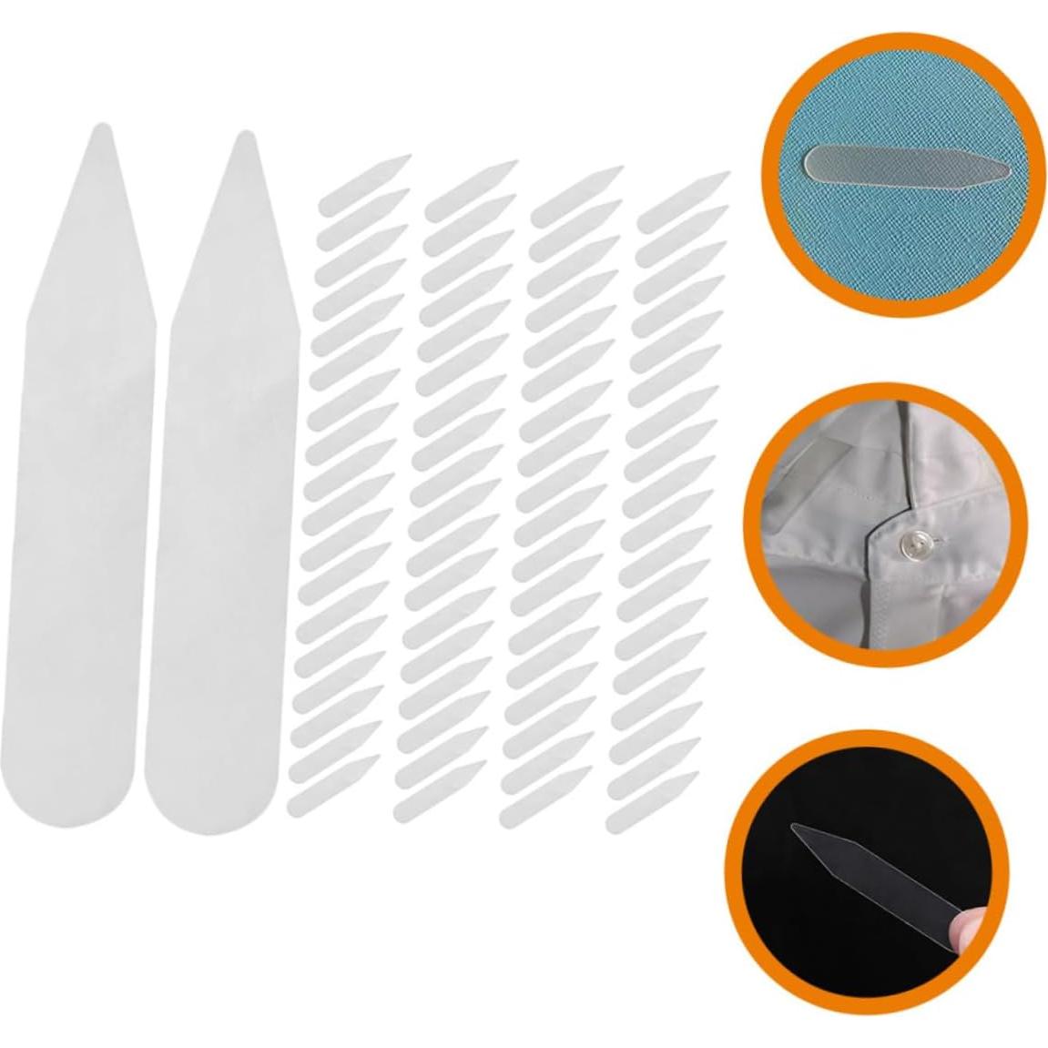 Insertos de Cuello de Camisa BESTYASH 200pcs Transparentes