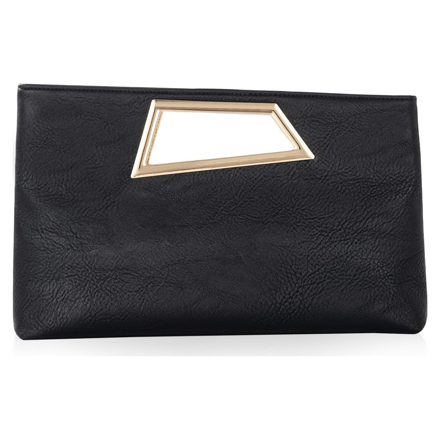 Coucoland Clutch Purse Mujer Cuero Vegano Brillante 30x19 cm