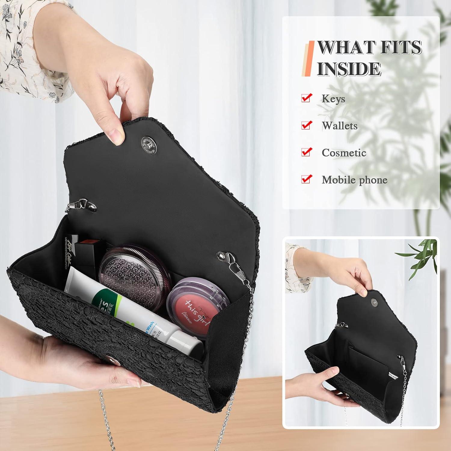 Bolso Clutch de Encaje UBORSE para Mujeres - 24.99x13cm