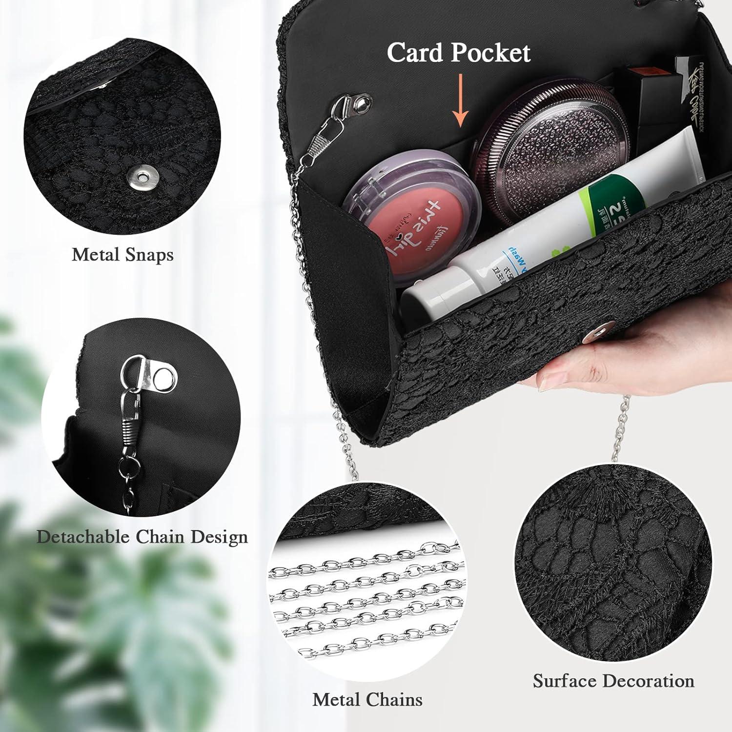 Bolso Clutch de Encaje UBORSE para Mujeres - 24.99x13cm