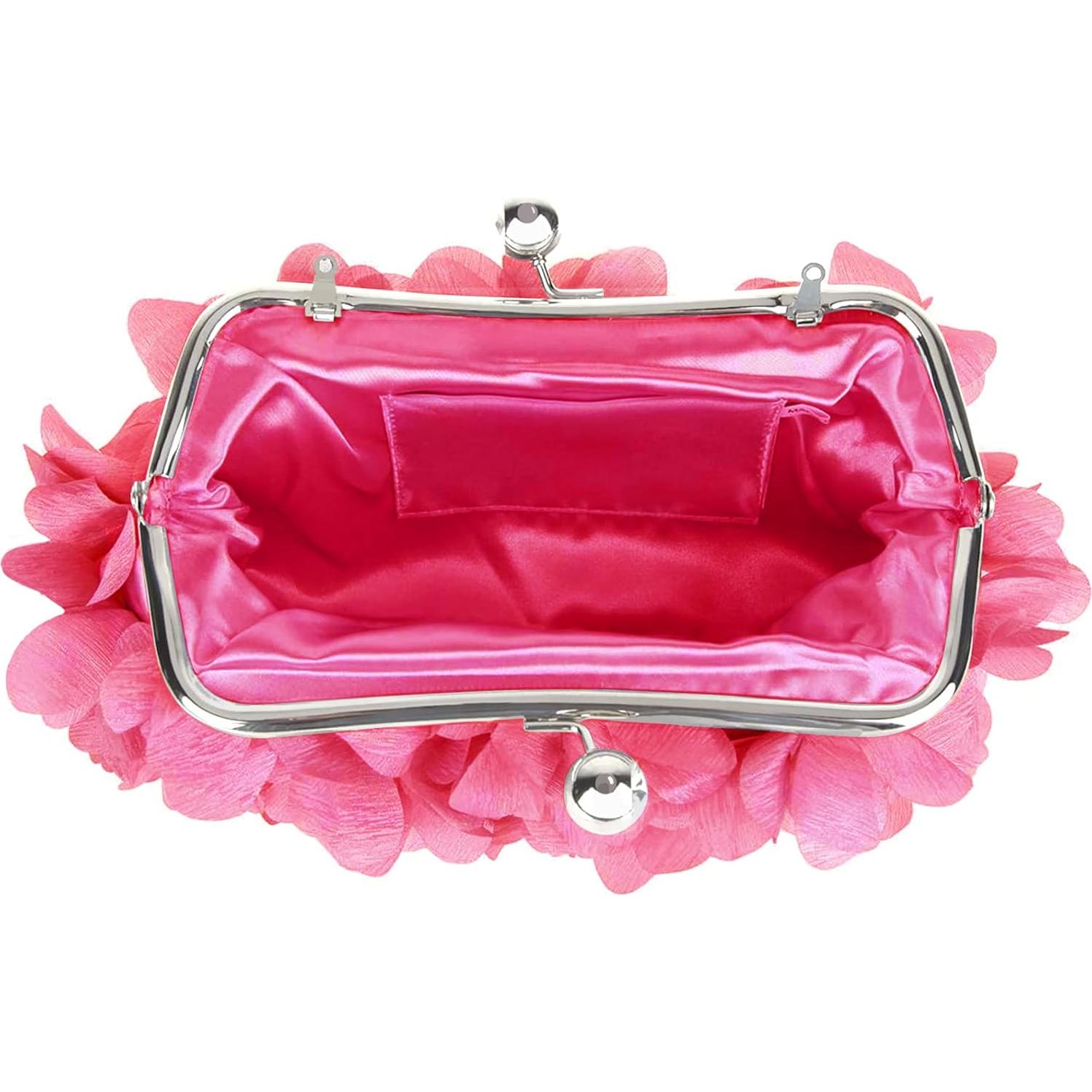 Bolso de Noche JAMBHALA Rosa 3D para Mujeres - Clutch Elegante