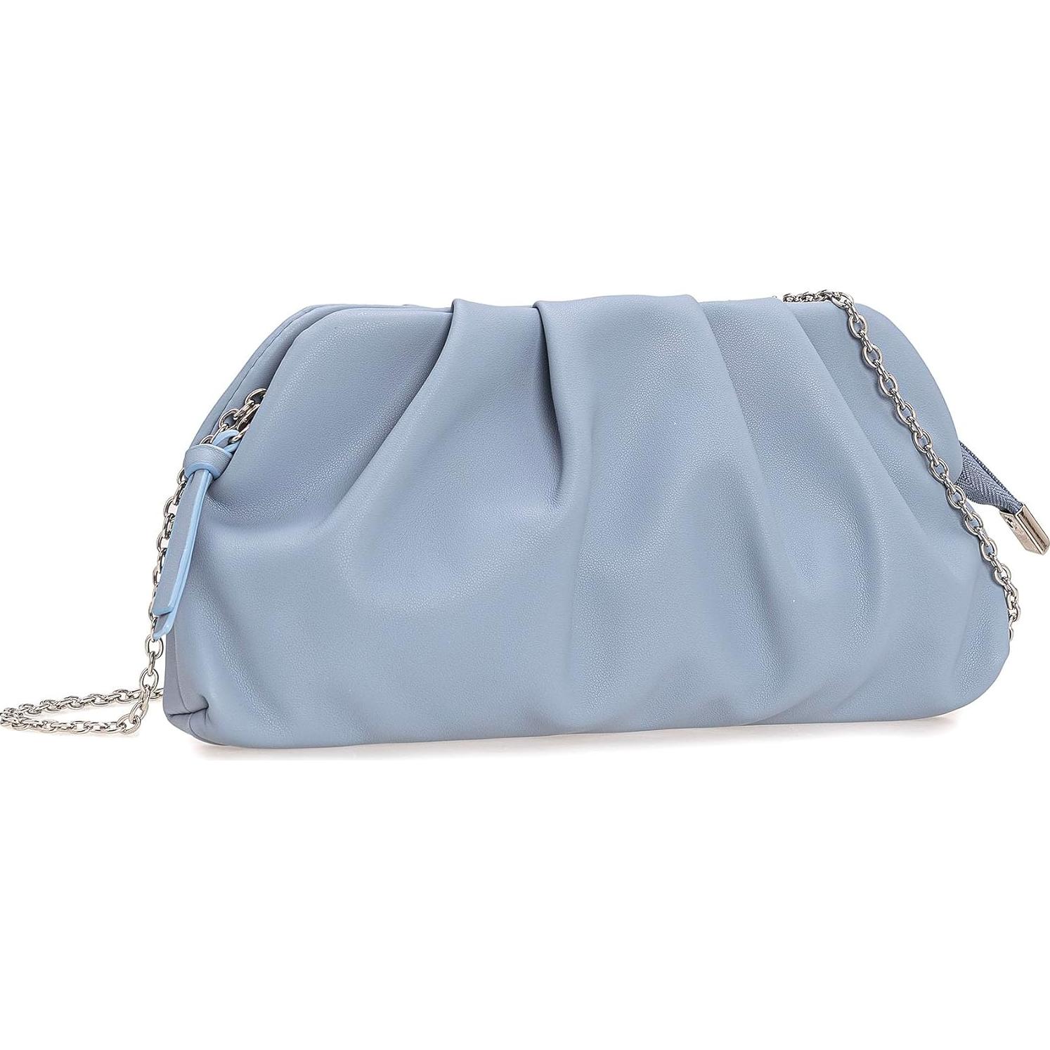 Bolso de Mano Charming Tailor Cuero Vegano Azul Polvo 24.6x12.7cm