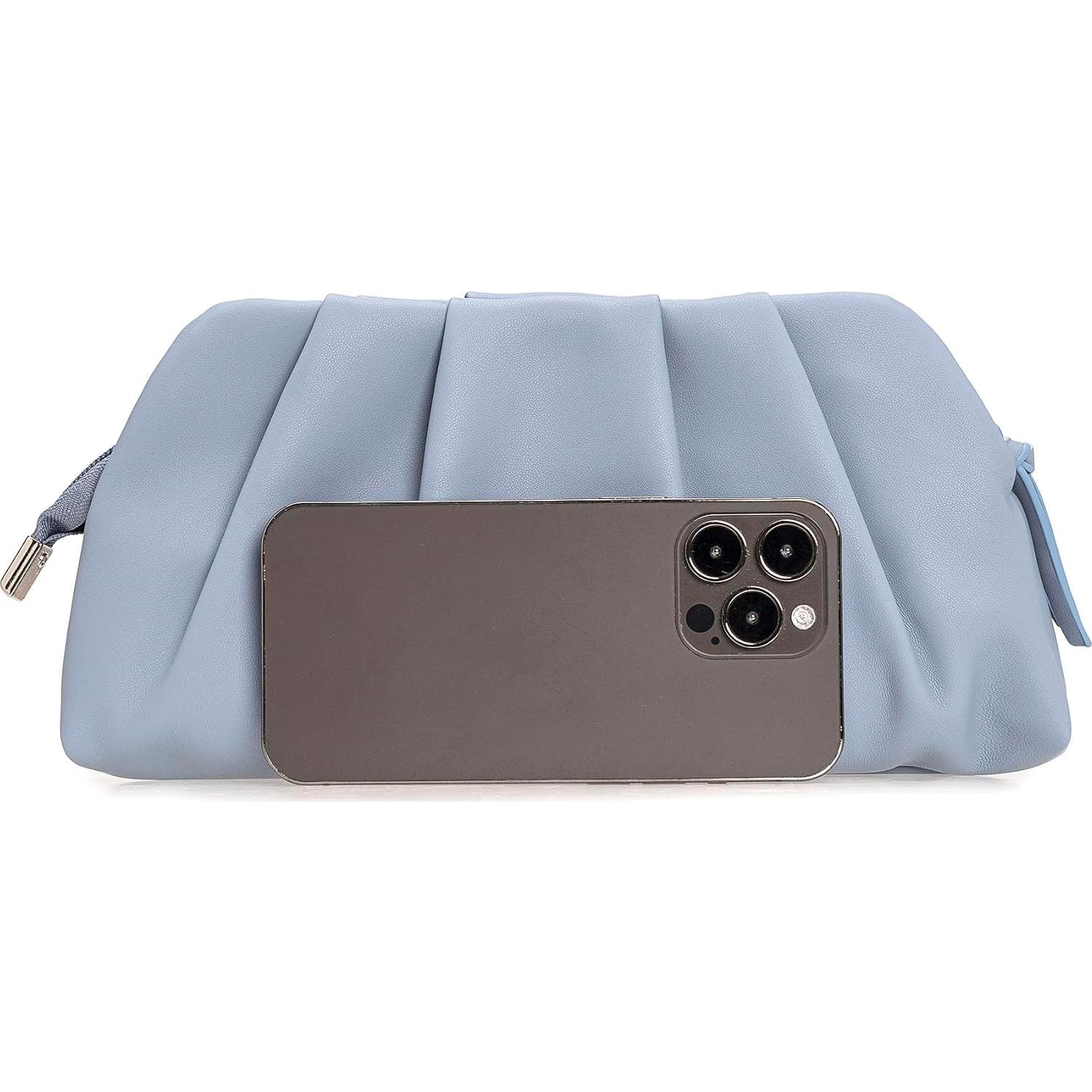 Bolso de Mano Charming Tailor Cuero Vegano Azul Polvo 24.6x12.7cm