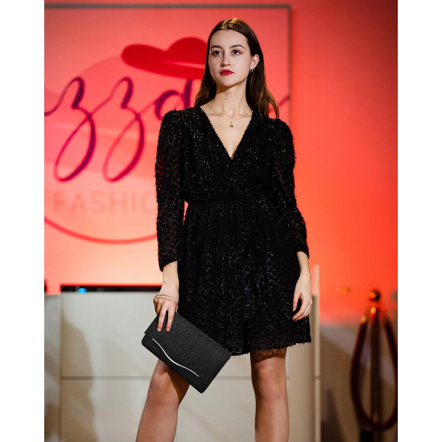 Bolso de Mano TINDTOP para Mujeres - Clutch de Noche 22x12cm