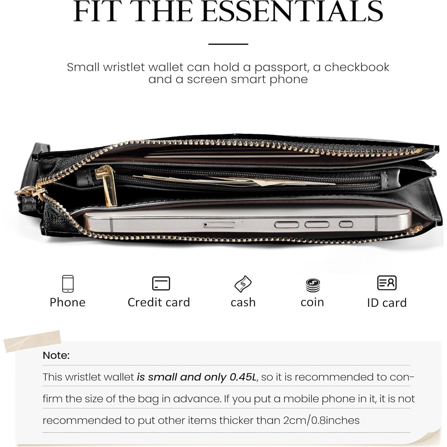 Cartera de Muñeca de Cuero Genuino befen - Ultra Delgada RFID