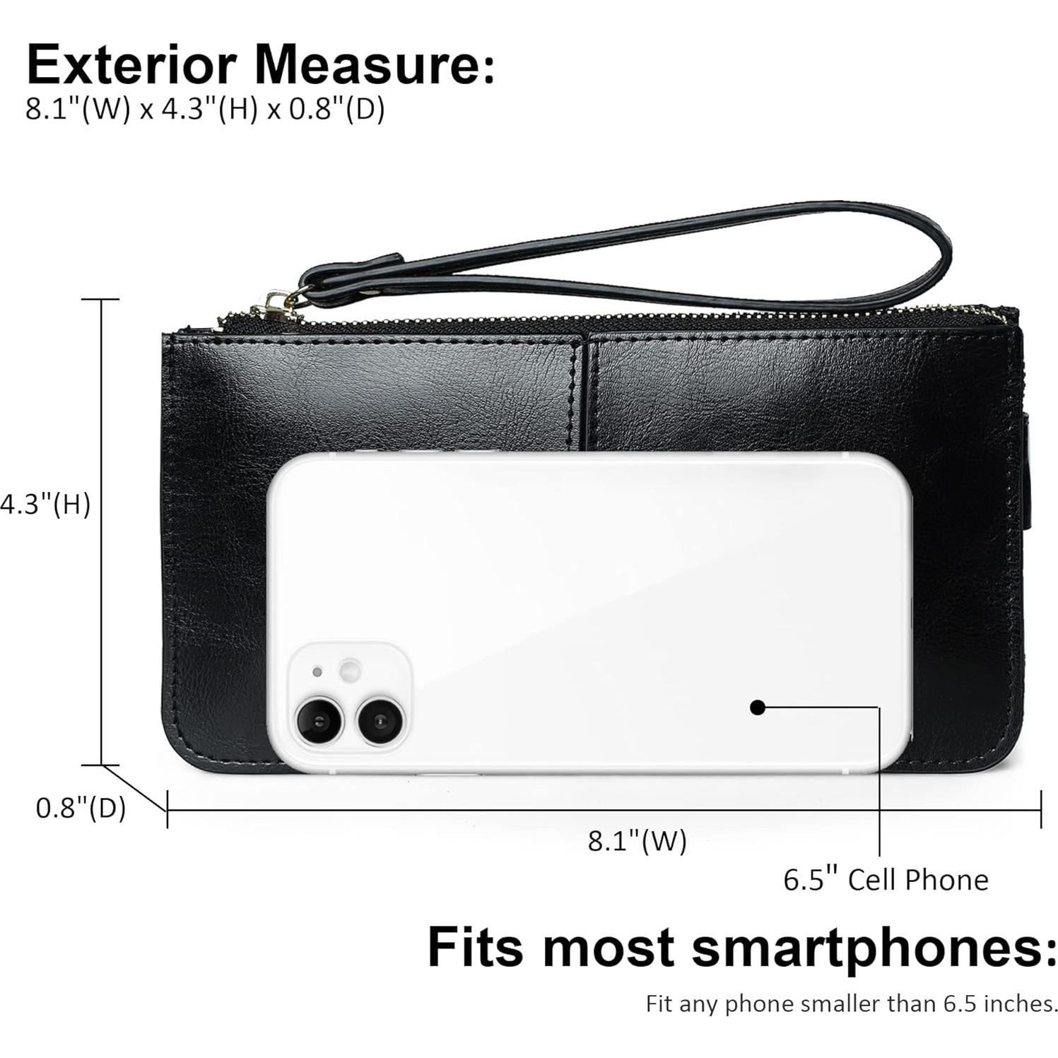 Cartera de Muñeca de Cuero Genuino befen - Ultra Delgada RFID