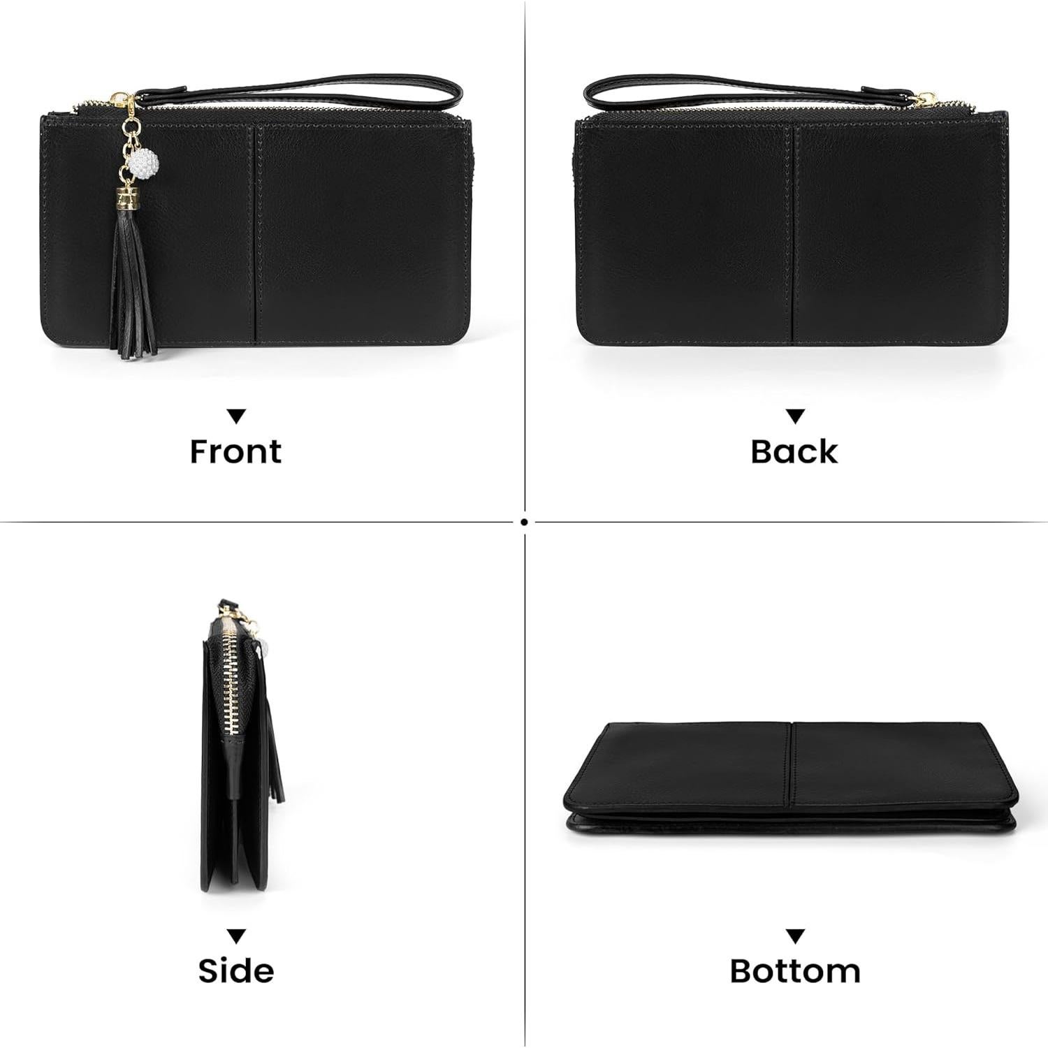 Cartera de Muñeca de Cuero Genuino befen - Ultra Delgada RFID