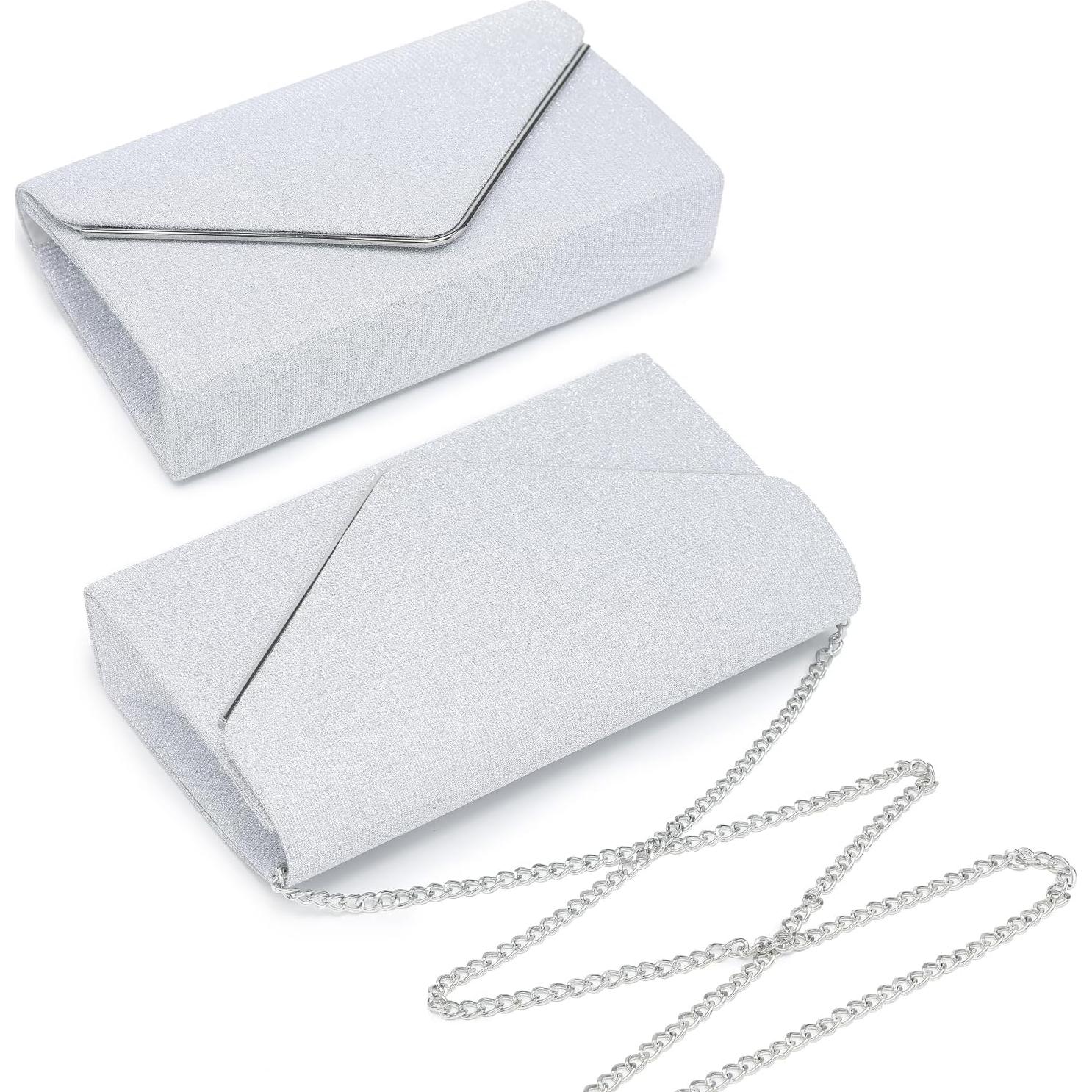 Clutch de Noche Dasein Plata Brillante 21.6x12.7cm