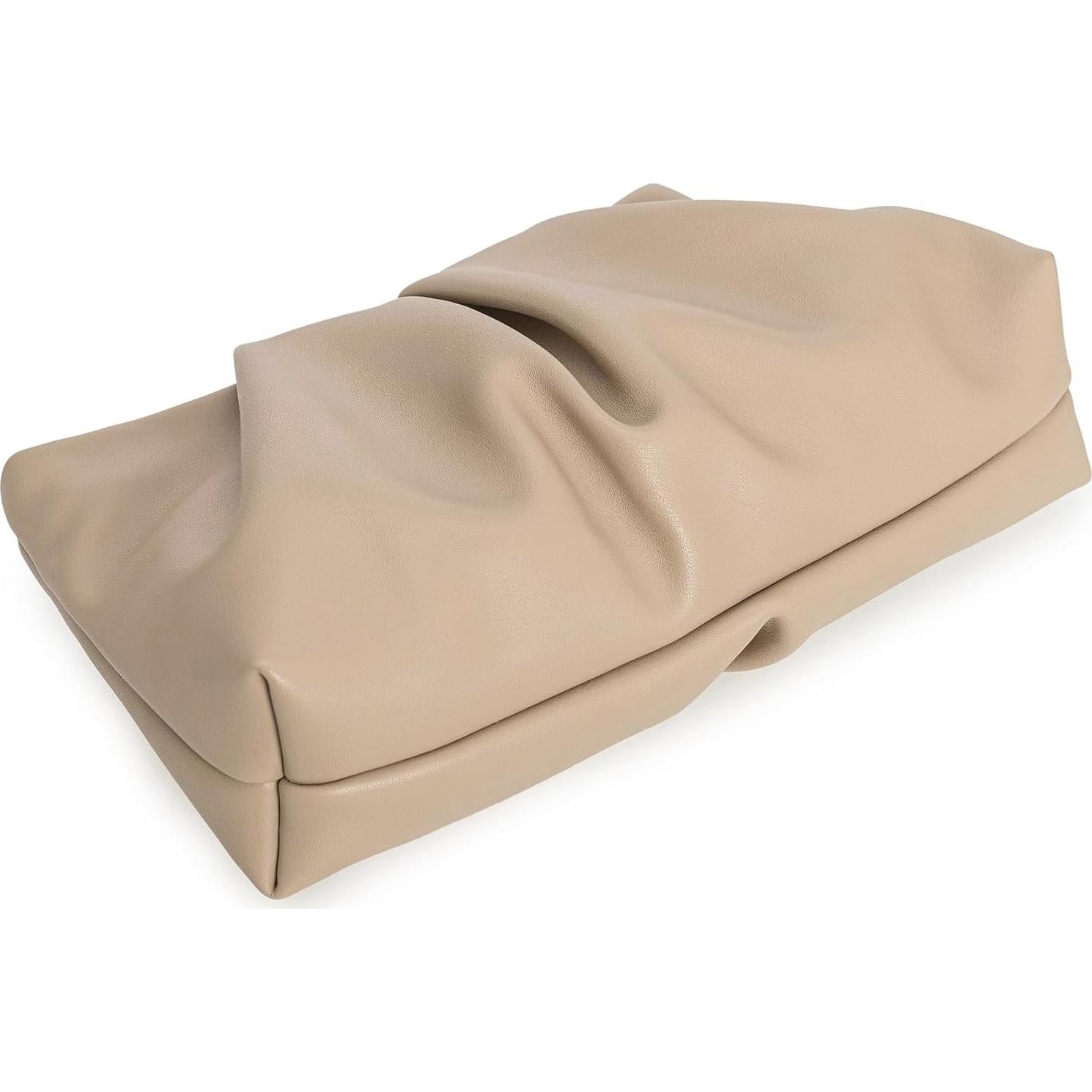 Bolso de Mano Elegante Charming Tailor Taupe con Pliegues