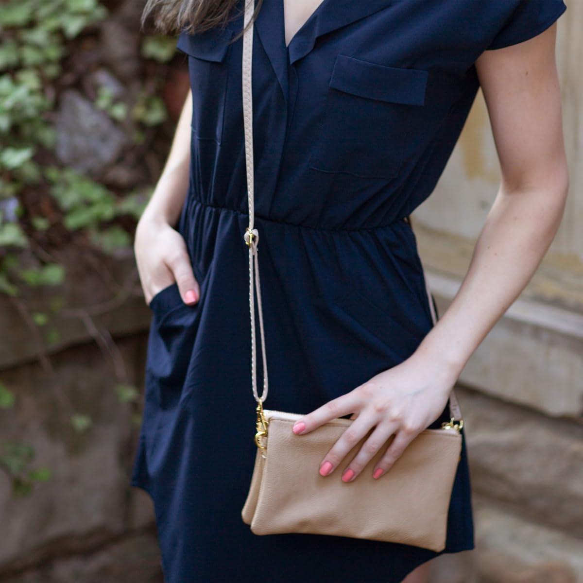 Cartera de Cuero Vegano Humble Chic NY para Mujeres - Marrón