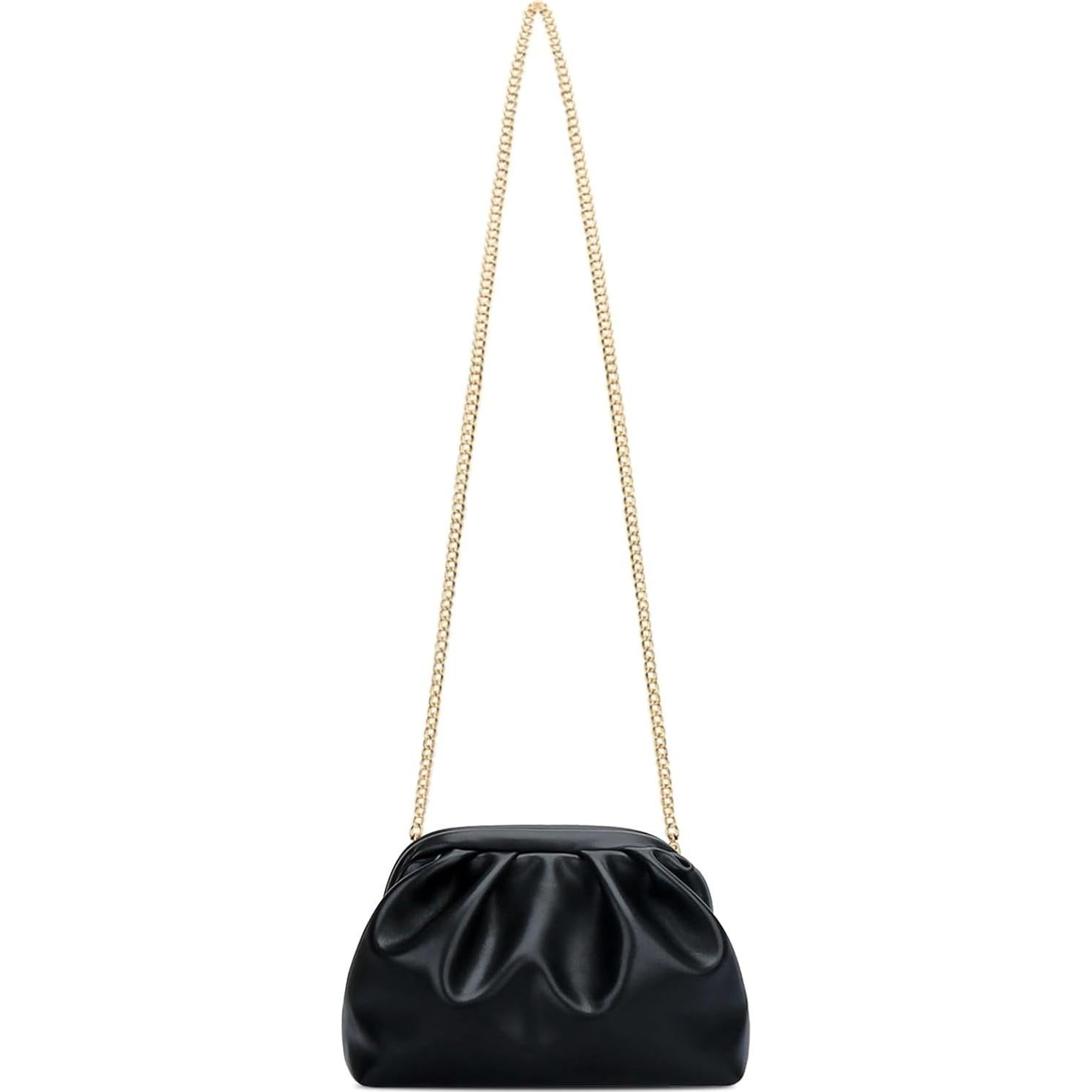 Bolso de Noche KKXIU para Mujeres con Correa Removible - Negro