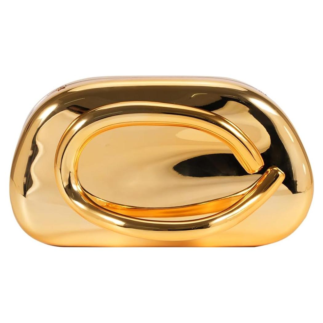 Bolso de Noche PHILOMENA Acrílico Oro 21x11.4x11.4cm