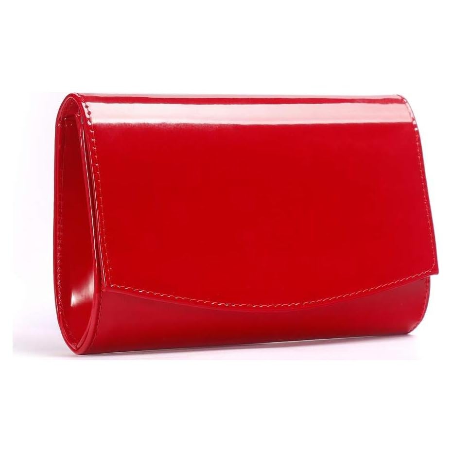 Cartera de Cuero Sintético para Mujeres WALLYN'S Rojo 22.35x4.57x15.24cm