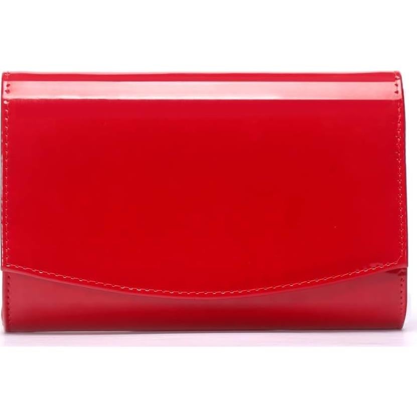 Cartera de Cuero Sintético para Mujeres WALLYN'S Rojo 22.35x4.57x15.24cm