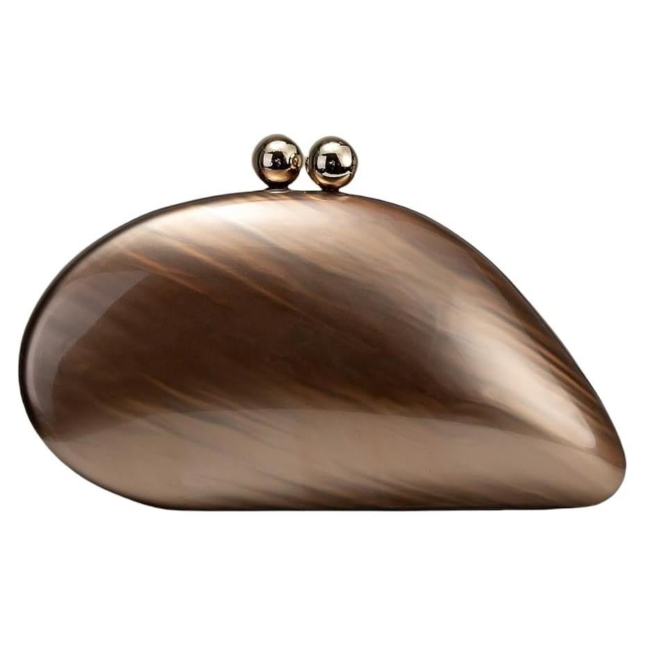 Bolso de Noche Acrílico UMREN con Cadena de Conchas 22.1x8.1x11.9cm