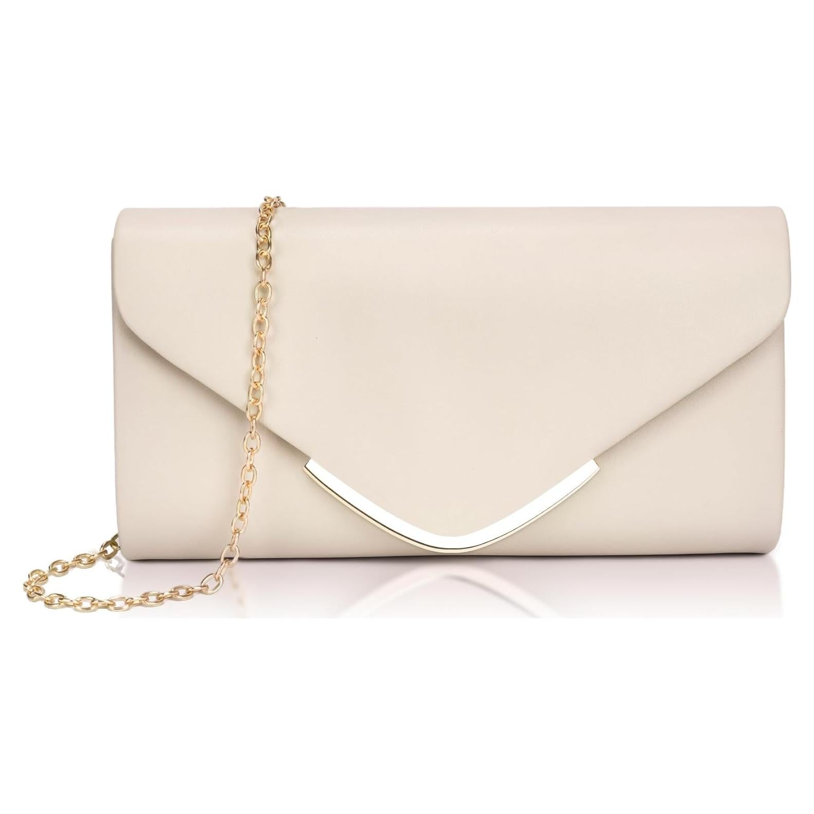 Bolso Clutch Larcenciel de Cuero Vegano para Mujeres - Nude