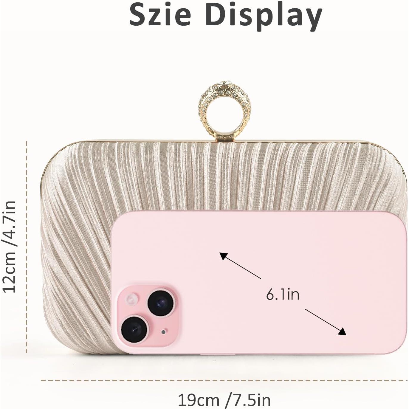 Bolso Clutch de Noche PACETAP Rosa Nude para Mujeres