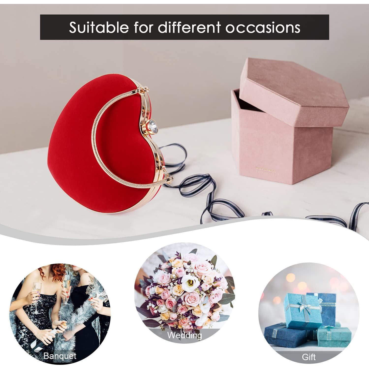 Bolso Clutch en Forma de Corazón LUI SUI Rojo para Mujeres