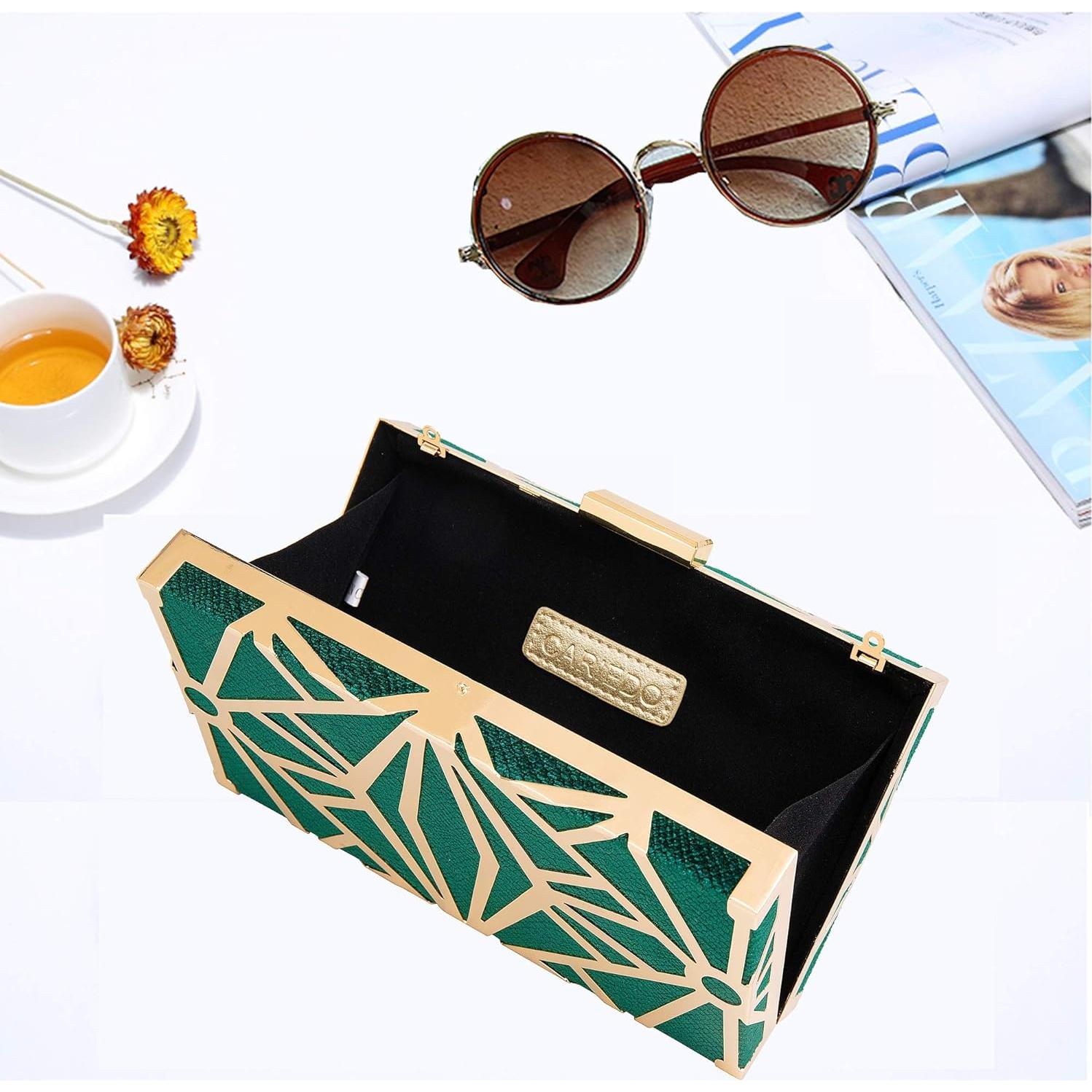 Bolso Clutch de Terciopelo CARIEDO para Mujeres - Negro