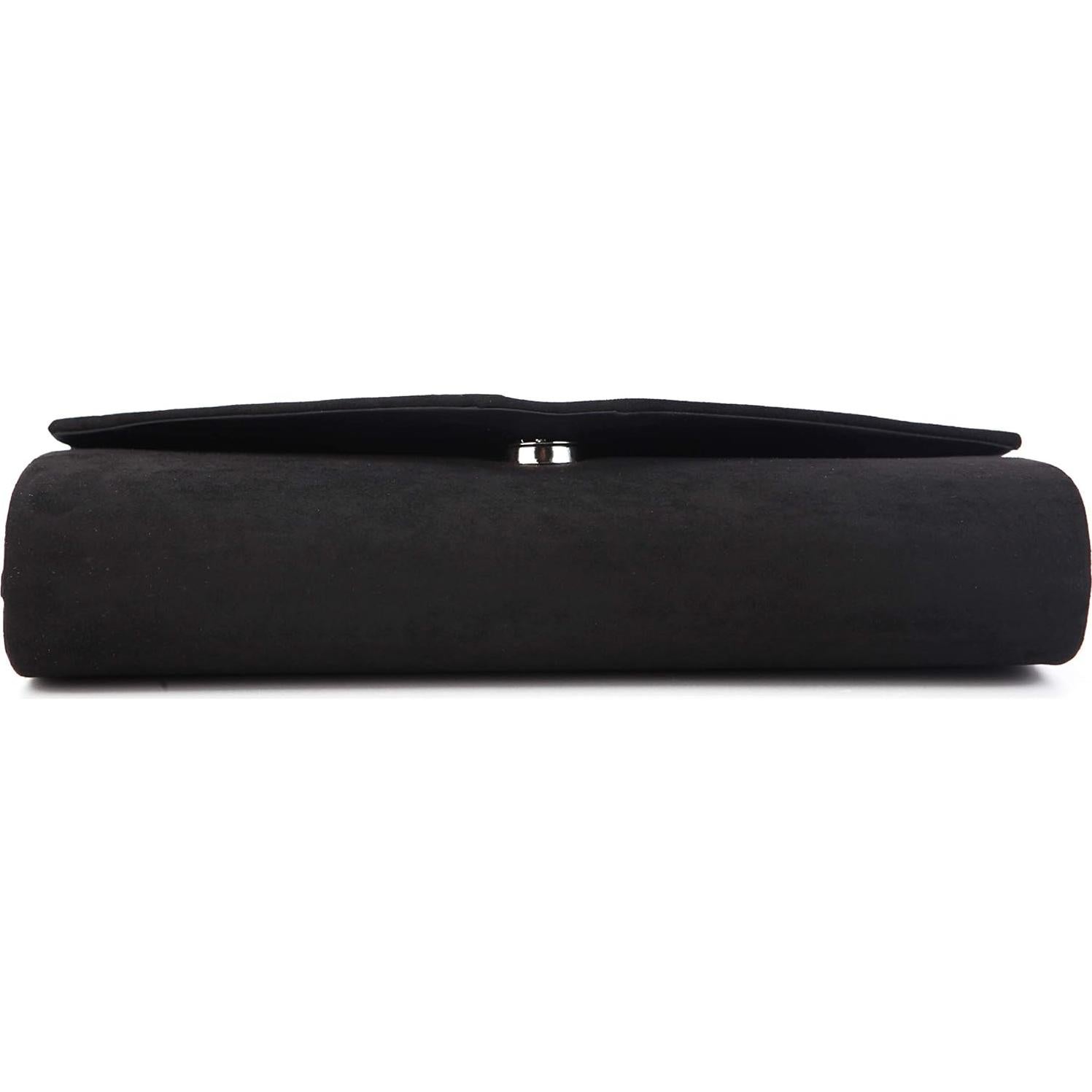 Clutch de Noche Nodykka de Terciopelo Negro 23.9x5.8cm