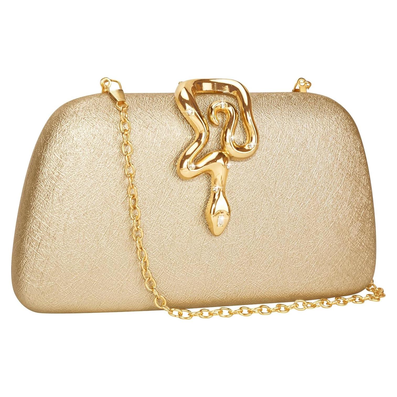 Bolso de Mano Brillante para Mujeres - Elegante Oro