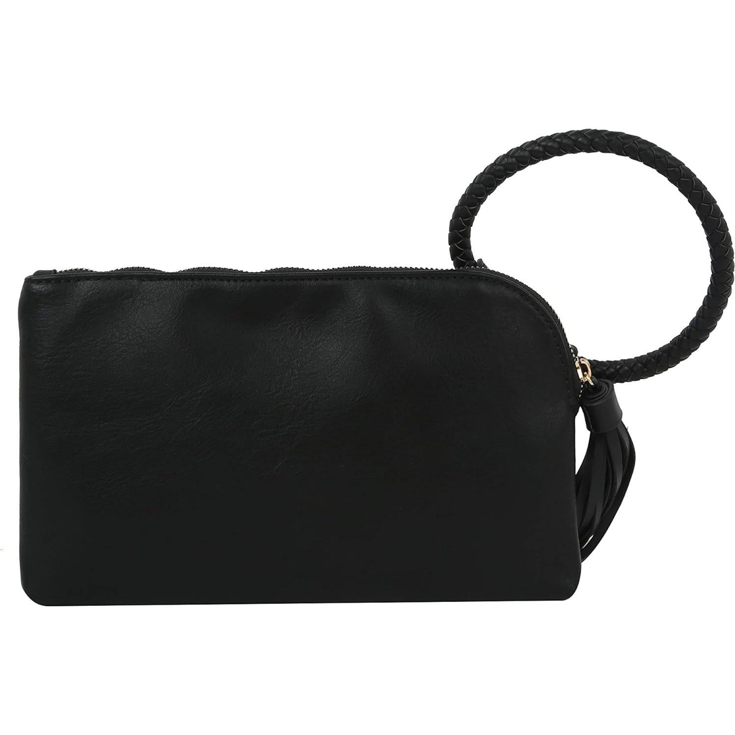 Cartera de Muñeca Metro Muse para Mujeres - Cuero Vegano Negro