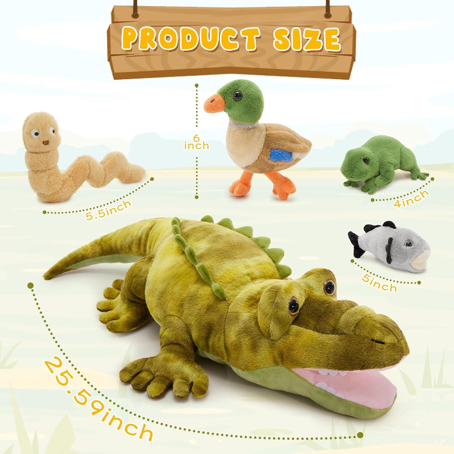 Set de 5 Animales de Peluche MaoGoLan Cocodrilo 64 cm