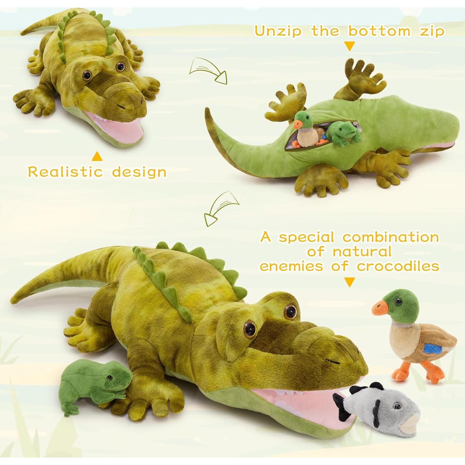 Set de 5 Animales de Peluche MaoGoLan Cocodrilo 64 cm