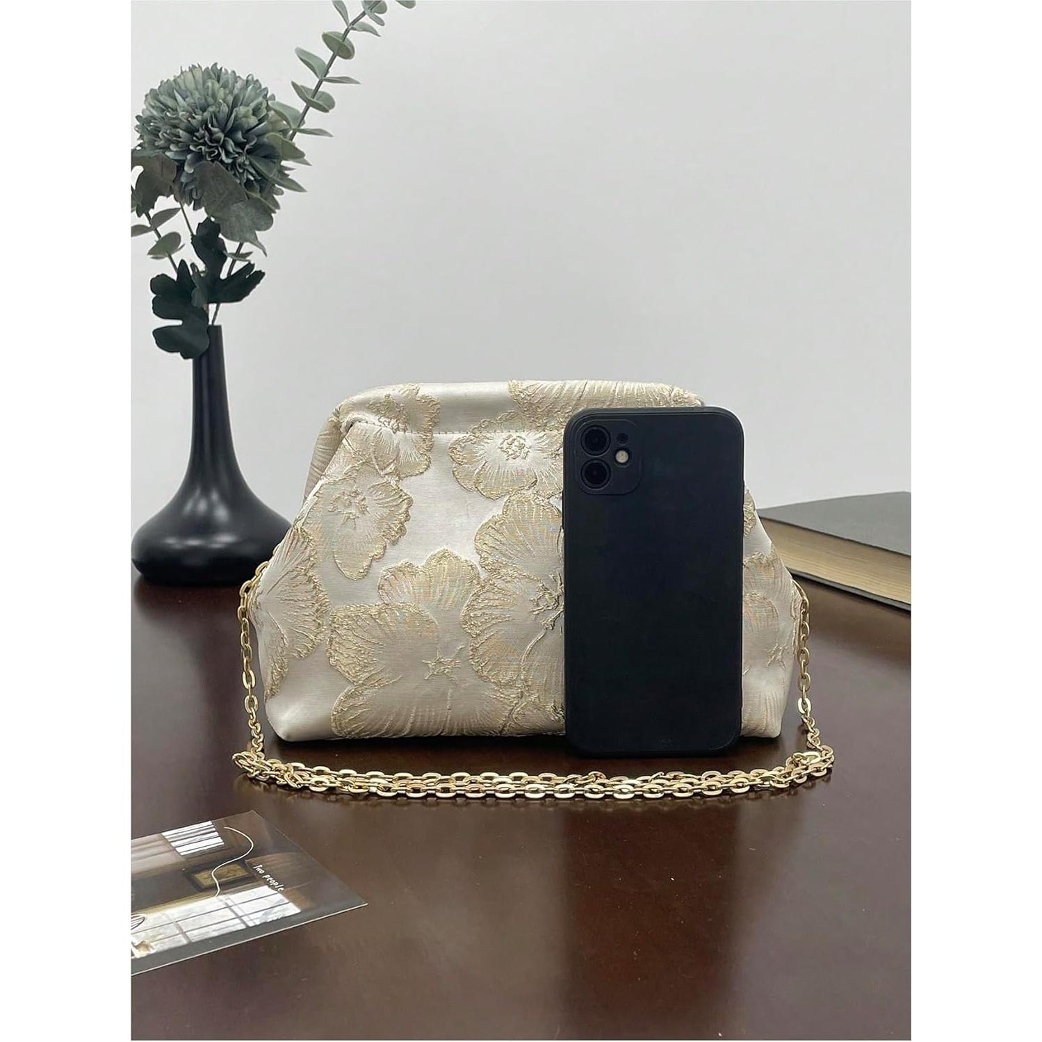 Bolso de mano OYOANGLE con bordado floral para mujeres