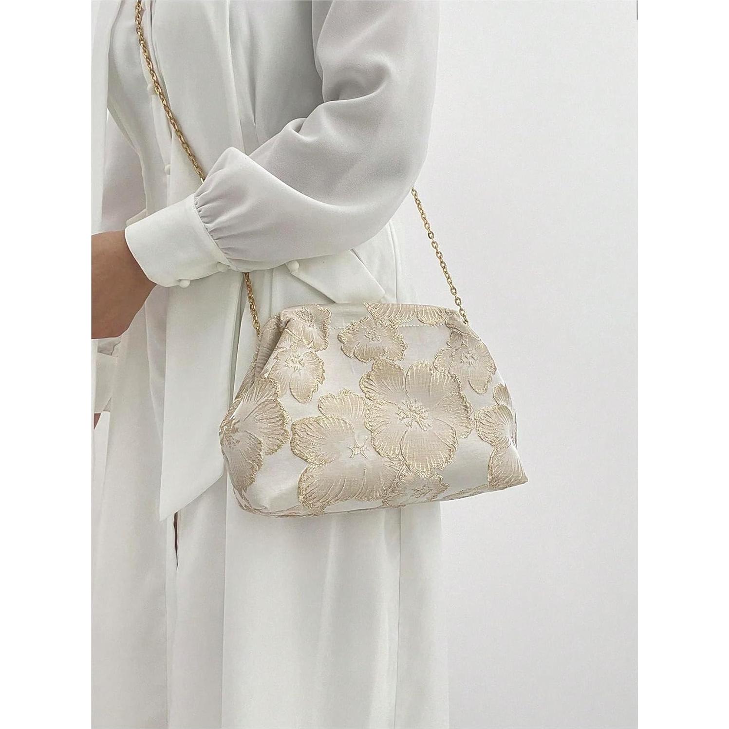 Bolso de mano OYOANGLE con bordado floral para mujeres
